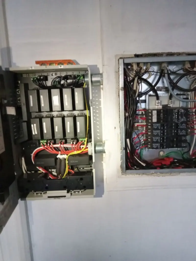 Electrical panel upgrade completed for Security Camera Wiring in Bangor Base
